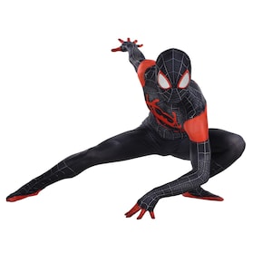 Black Web Spider Hero Bodysuit: Unisex Spandex Zentai Costume