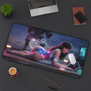 DVa Mouse Pad, Gaming Desk Mat, Gaming Mouse Pad, Large Mouse Pad, Gamer Desk Setup, Gift for Gamer