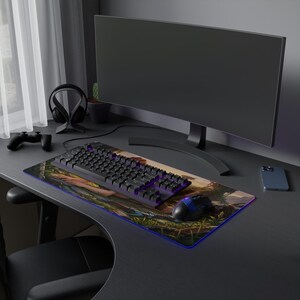 Aloy Desk Mat LED RGB, Horizon Mouse Pad, Gaming Desk Setup, Large Mousepad, RGB Desk Mat, Gift for Gamer image 9