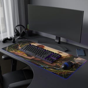 Aloy Desk Mat LED RGB, Horizon Mouse Pad, Gaming Desk Setup, Large Mousepad, RGB Desk Mat, Gift for Gamer image 10