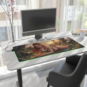 Aloy Desk Mat LED RGB, Horizon Mouse Pad, Gaming Desk Setup, Large Mousepad, RGB Desk Mat, Gift for Gamer image 13