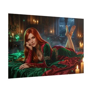 Triss Merigold Poster, The Witcher Wall Art, Fantasy Poster, Gamer Gift image 2