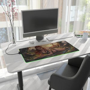 Aloy Desk Mat LED RGB, Horizon Mouse Pad, Gaming Desk Setup, Large Mousepad, RGB Desk Mat, Gift for Gamer image 12