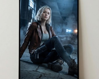 Poster di Grace Ashcroft, poster di Resident Evil, arte murale Tactical Woman, stampa di un gioco survival horror, decorazione per la stanza del giocatore, regalo per il giocatore