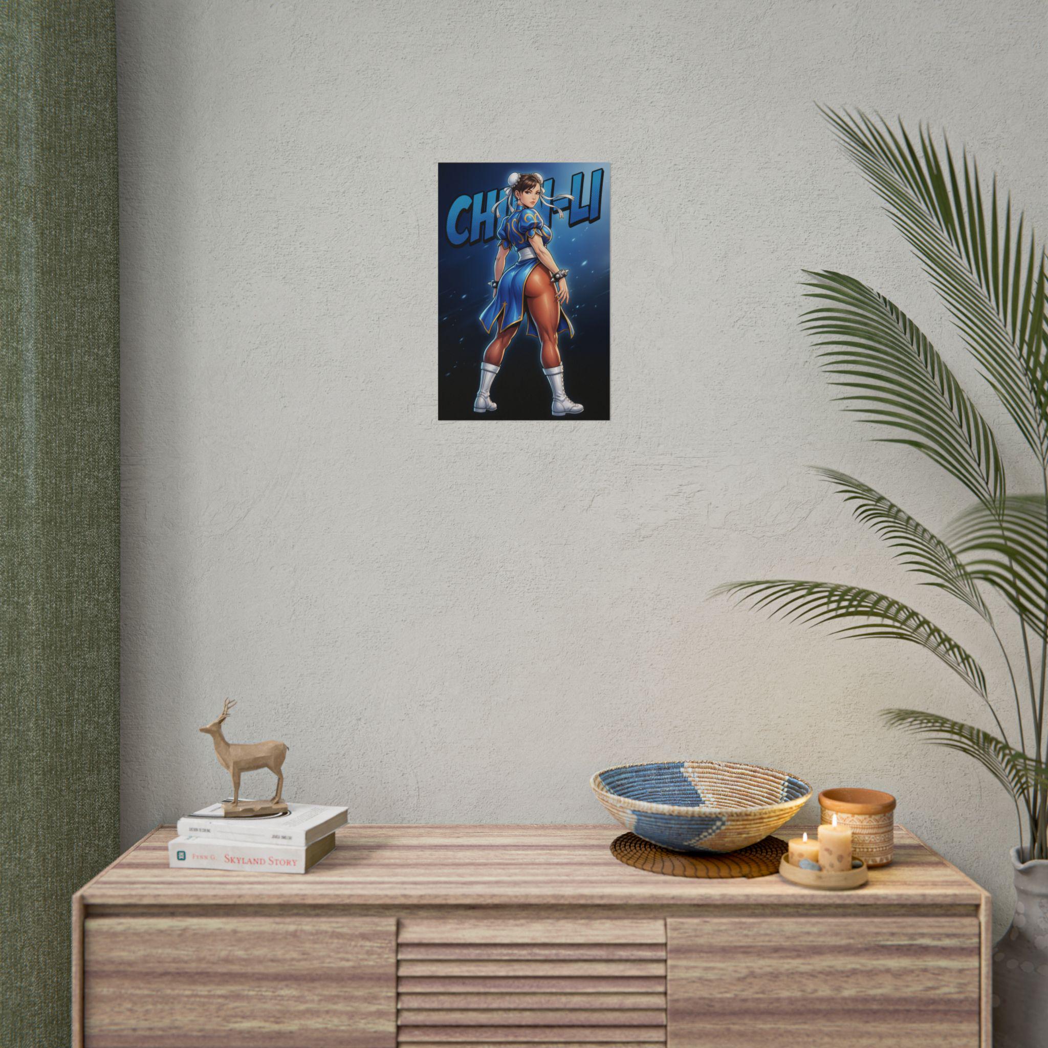Chun Li Poster, Street Fighter Wall Art, Video Game Poster, Gaming Room ...