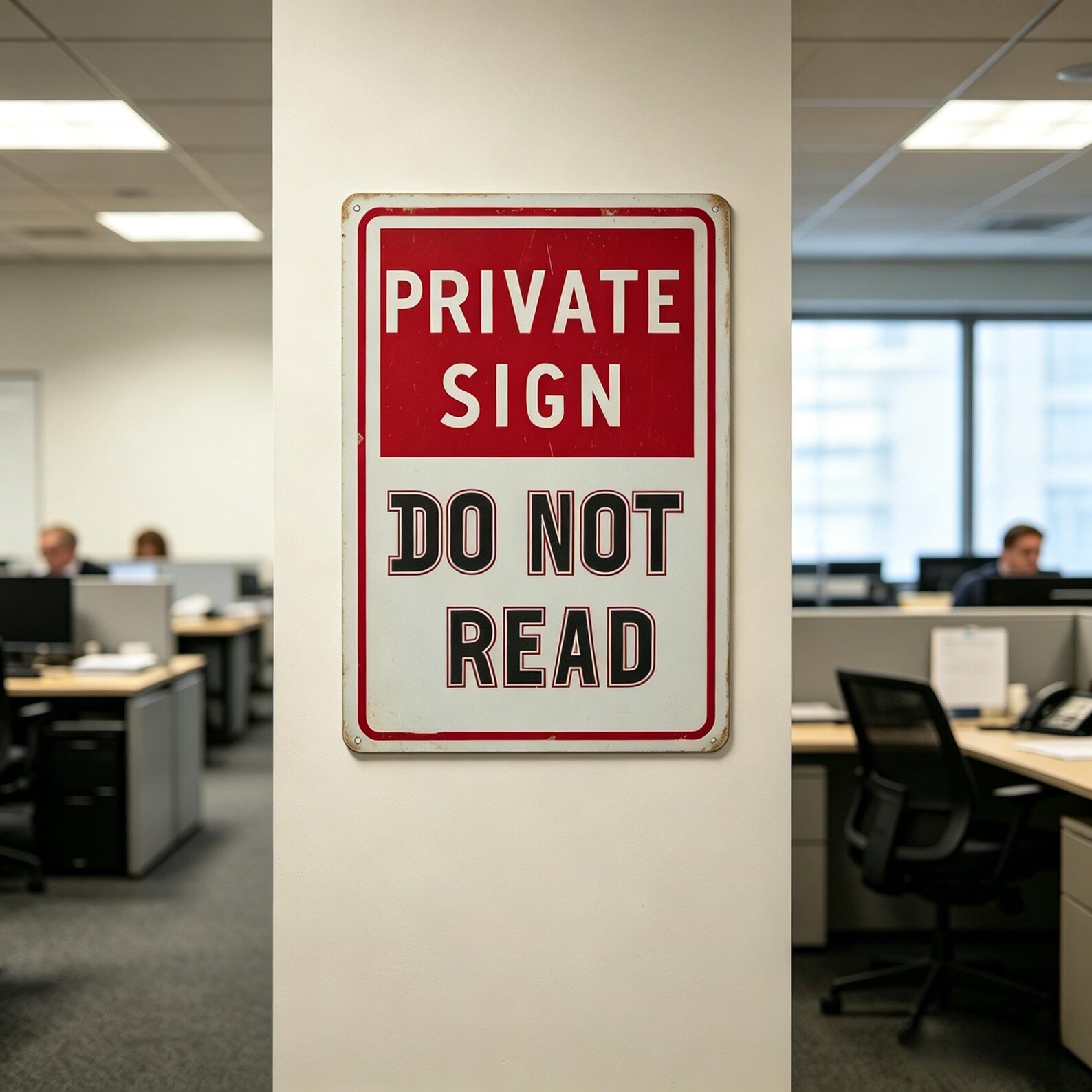 Funny Private Sign Do Not Read Tin Sign – 8x12 Inch Vintage Metal Wall ...
