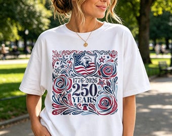 United States of America 250th Anniversary Shirt, 1776 2026 Patriotic Tee, USA Flag Shirt, America Birthday Celebration T-Shirt