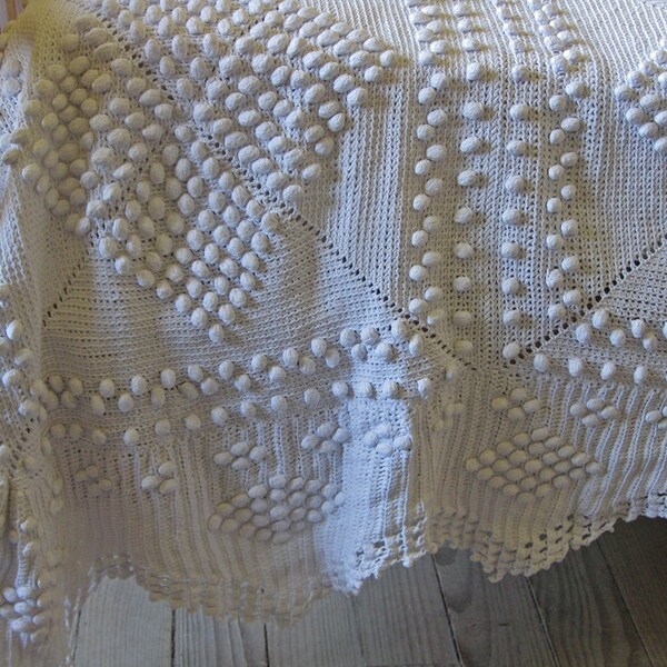Hand crocheted French bedcover