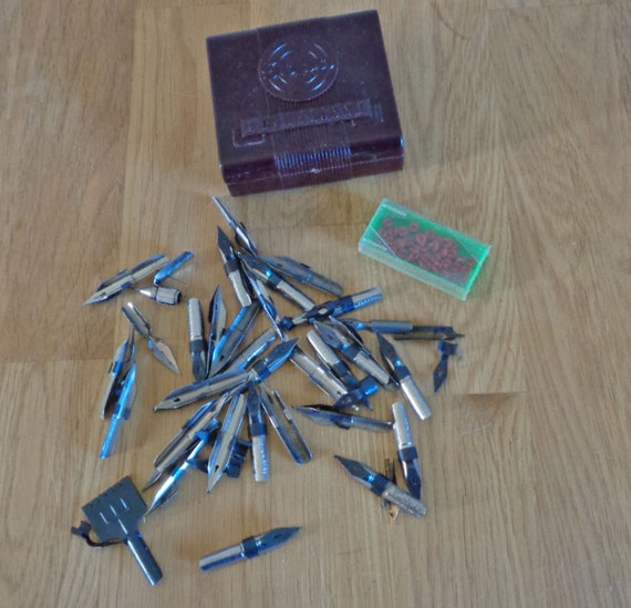 French Calligraphy Quill Nibs in Original Box Drawing Pen Etsy