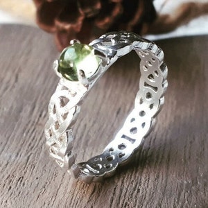 Recycled Sterling silver knot celtic ring. Made in my Workshop in Scotland Alba Cara Jewellery