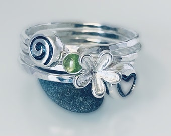 Recycled Sterling Silver Stacking Rings