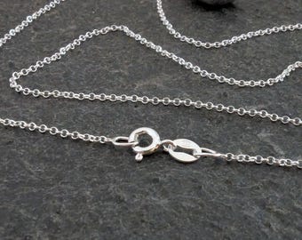 Sterling Silver Light Belcher Chain: Recycled Silver, 1.5mm Link