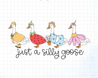Po prostu głupia gęś PNG, zabawny gęś Clipart Png, uroczy estetyczny wzór gęsi, modna koszulka z gęsi PNG, gęś PNG, letnia gęś PNG