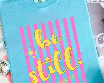 Be Still PNG, Faith PNG, Religious PNG, Spring PNG, Girly PNG, Stripes PNG, Dainty PNG, Whimsy PNG, Coquette PNG, Love Like Jesus PNG