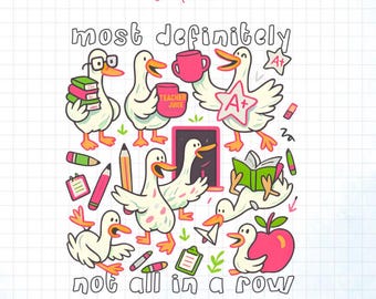 Grappige leraar png, absoluut niet allemaal op een rij png, grappige gansleraar png, schoolchaos png, leuk lerarenleven, terug naar school png