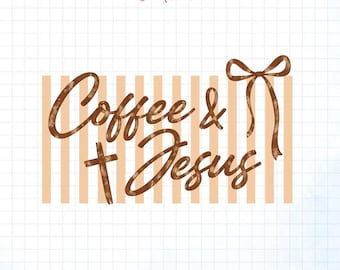 Kokietka Kawa i Jezus Png, Modny Jezus Png, Retro Chrześcijański Png, Niebieskie Paski Kawy Jezus Png, Religijna Kokarda Png, Bóg Jezus Dziewczęcy Png