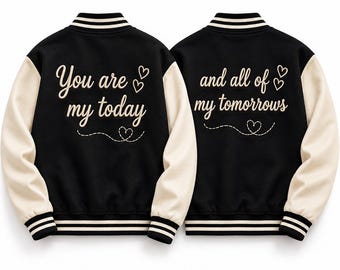 Vestes universitaires pour couples assorties | Vestes brodées pour couple