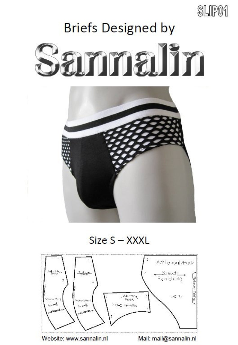 Patroon/mannen Slip / Pattern Men Briefs SLIP01 Etsy