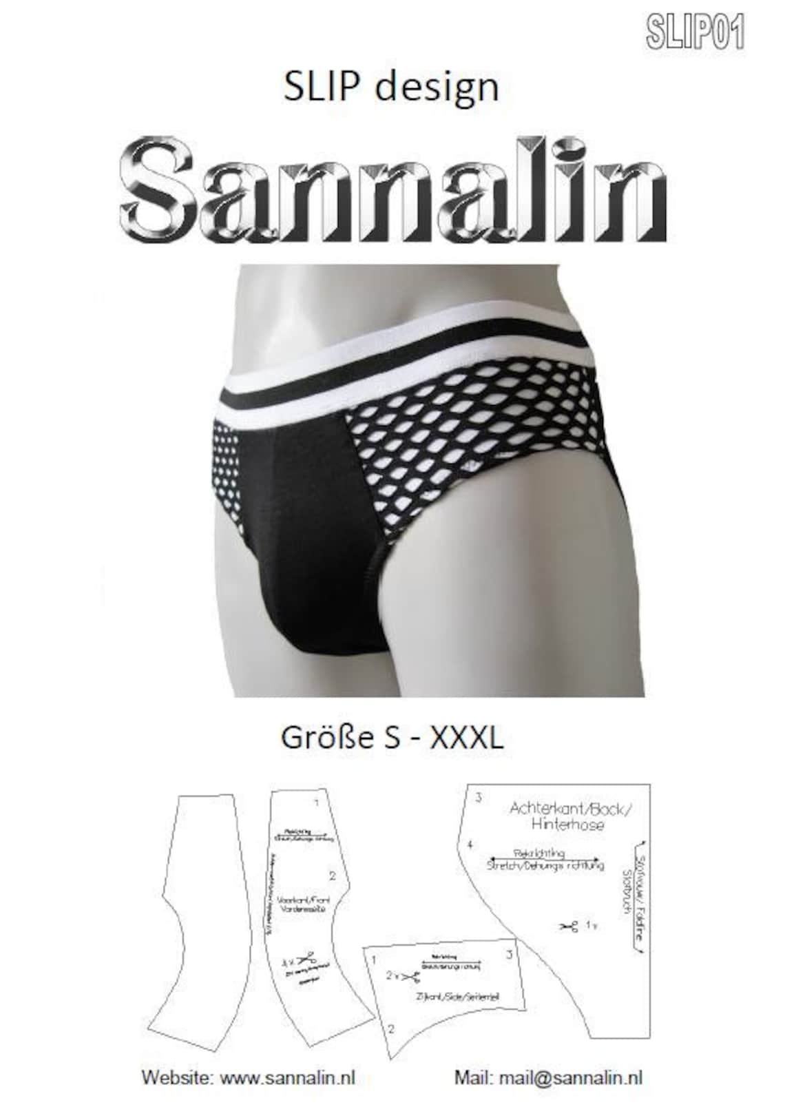Patroon/mannen Slip / Pattern Men Briefs SLIP01 Etsy