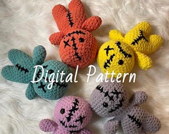 No Sew Voodoo Doll Crochet Pattern, Voo Doo Doll Amigurumi Pattern, No Sew Crochet Pattern, Quick Crochet Pattern, One Hour Pattern
