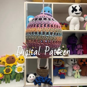 Hot Air Balloon Crochet Pattern, PATTERN ONLY, Hot Air Balloon Yarn Art