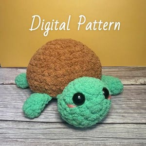 NO-SEW Turtle Crochet Amigurumi Pattern, Pattern ONLY, Crochet for Beginners, Turtle Stuffed Animal Crochet Pattern