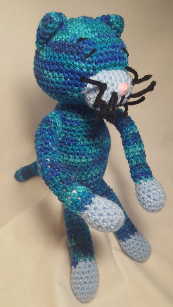 blue cat stuffed animal