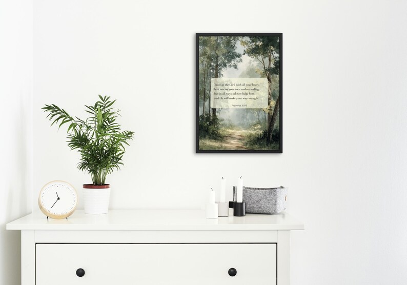 Proverbs 3:5-6 | Bible Verse Wall Art | Christian Poster | Trust in the ...