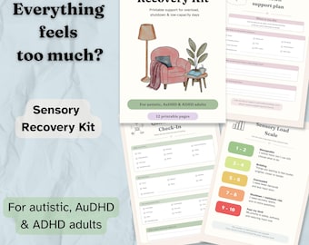 Sensory Recovery Kit for Autistic AuDHD ADHD Adults (Printable PDF)