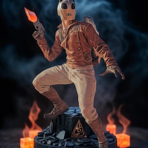 The Rocketeer – The Rocketeer | Retro Ascension STL Statue | 3D Print Model | Digital STL File