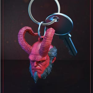Hellboy Eclipse STL-fil – Serietidningsnyckelringsmodell – Direktnedladdning