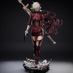 Hellsing – Seras Victoria | Blood Oath Fury STL Statue | 3D Print Model | Digital STL File