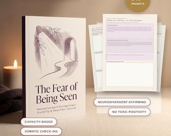 AuDHD Entrepreneur Journal for Neurodivergent Women | Visibility, RSD & Rejection | The Fear of Being Seen | Printable PDF