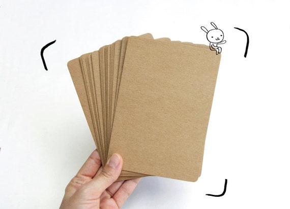 kraft paper blank postcard card invitation cards size etsy invitation card sizes