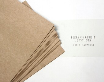 100 Kraft Paper Blank Postcards / Card stock, Size 4.2x6 inch - for postcard, greeting card, invitation, note cards or letterpress