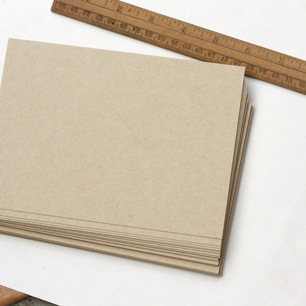 25 Kraft Paper Cards/ Blank postcards, Size 5"x7" inch - for Wedding invitation, postcard, greeting card, card stock or scrapbooking