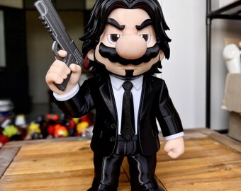 Mario John Wick Crossover One Foot Tall Figure
