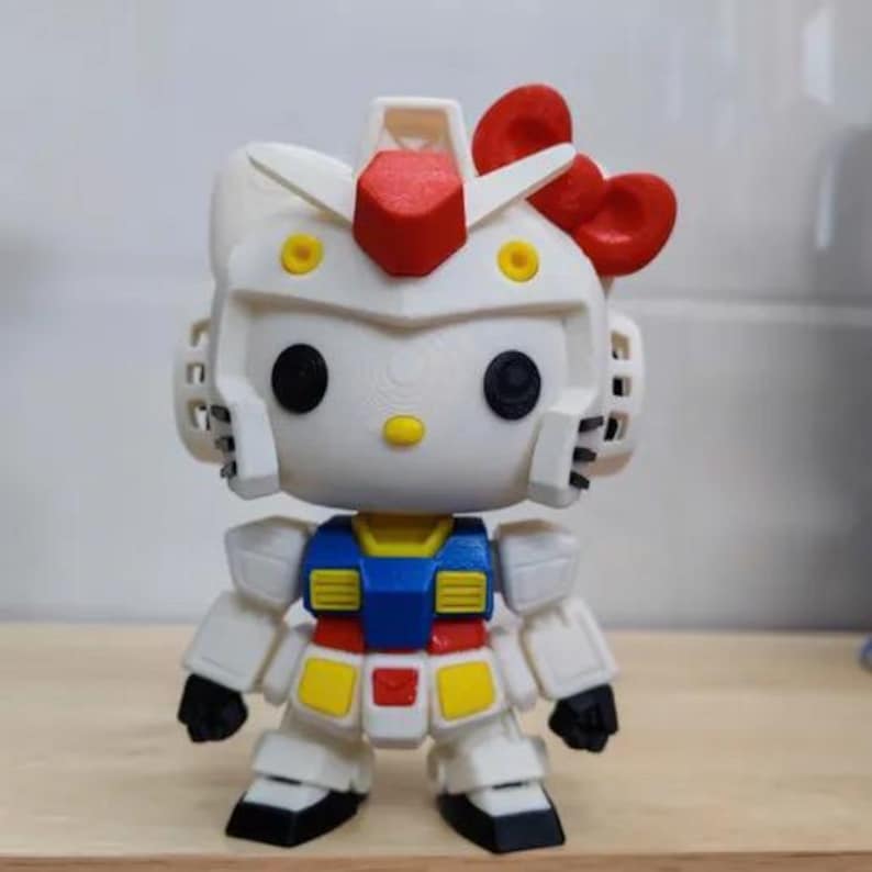 Mech Hello Kitty Gundam 8inch Tall Figure image 1