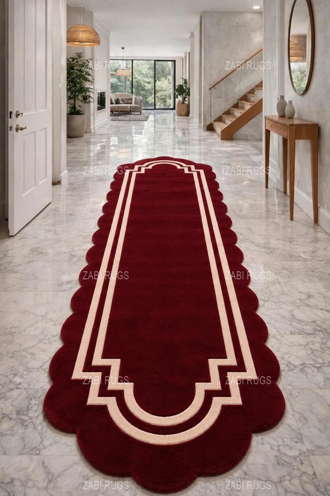 Royal Runner Rug Texture Royal Luxury Runner Rug | Hand-tufted Rug | 100% New Zealand Wool Rug ...