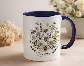Vintage bi botanisk studiemugg – Biodlingsnaturälskare kaffekopp