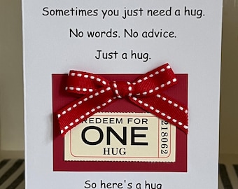 Handmade Hug Card: Thinking of You Gift
