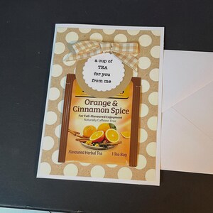 Carte d'amitié, carte de pensée pour vous, carte de thé, carte d'ami, carte d'anniversaire, carte vierge, carte de voeux de thé avec sachet de thé, carte pour un ami de thé
