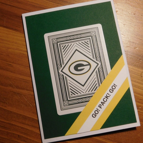 Green Bay Packers Card, Football Card,  Packers Birthday Card, Football blank card, Packers Card, Green Bay Packers Birthday Card