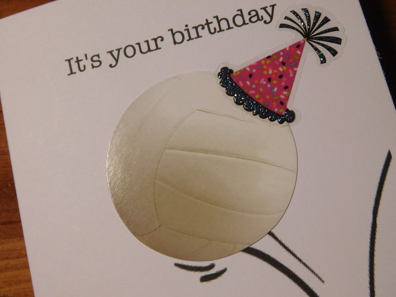 Volleyball Birthday Card Volleyball Birthday Volleyball Etsy