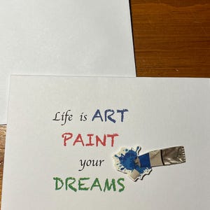 Kunstkarte, Künstlerkarte, Karte für Künstler, Karte für Freund, Freundschaftskarte, Karte für Kunstliebhaber, Malkarte, Farbkarte, Kunst, Künstler