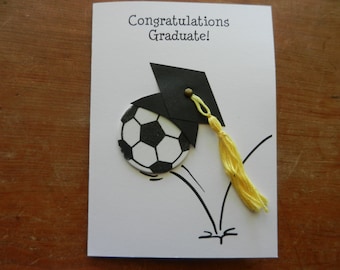 Handmade Sports Graduation Card: Soccer, Baseball, Basketball