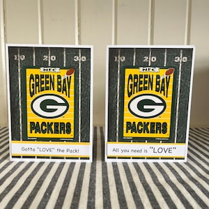 Tarjeta de los Green Bay Packers, Green Bay Love, tarjeta de fútbol, tarjeta de cumpleaños de los Packers, tarjeta de fútbol en blanco, Packers, tarjeta de cumpleaños de los Green Bay Packers