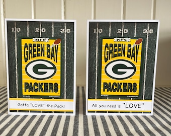 Green Bay Packers Card: Football Fan Gift, Blank Inside