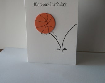 Handgemachte Basketball Geburtstagskarte: Sportliebhaber