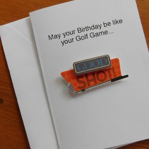 Tarjeta de cumpleaños de golf, Cumpleaños de golf, Tarjeta de felicitación hecha a mano de golf, Tarjeta de golf divertida, Tarjeta de golfista divertida, Tarjeta de cumpleaños de golfista divertida